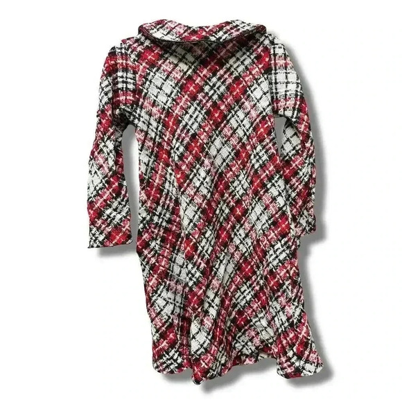 Blueberi Boulevard Girls Size 4 Red Plaid Coat Jacket - Picture 2 of 9